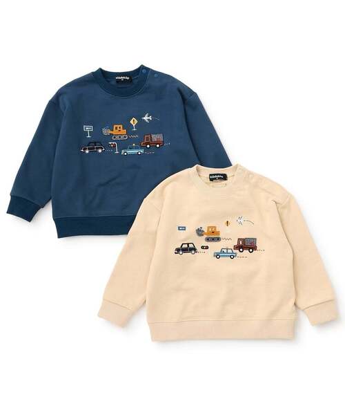 kladskap(クレードスコープ)の「【人気商品再入荷】【直営店で取り扱い無し】乗り物アップリケトレーナー(スウェット・キッズ・ライトベージュ/ネイビー・110cm/80cm/100cm/90cm)」の9枚目の写真