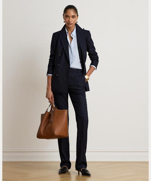 LAUREN RALPH LAUREN(ローレン ラルフ ローレン)の「クラシック フィット ジョーゼット シャツ(シャツ/ブラウス・レディース・ブルー・L/XXS/XS/S/M)」の3枚目の写真