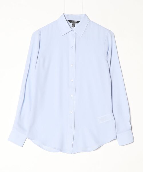LAUREN RALPH LAUREN(ローレン ラルフ ローレン)の「クラシック フィット ジョーゼット シャツ(シャツ/ブラウス・レディース・ブルー・L/XXS/XS/S/M)」の7枚目の写真