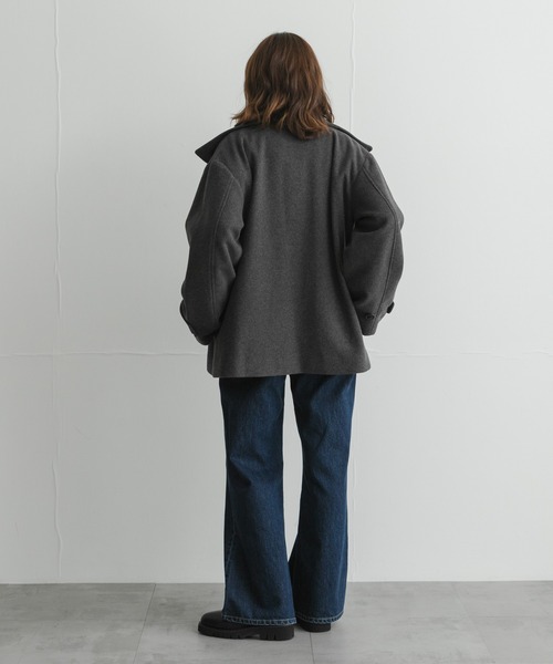 URBAN RESEARCH Sonny Label(アーバンリサーチサニーレーベル)の「メルトンジャージースタンドカラーコート(その他アウター・レディース・チャコールグレー/モカ/グレー・FREE)」の10枚目の写真