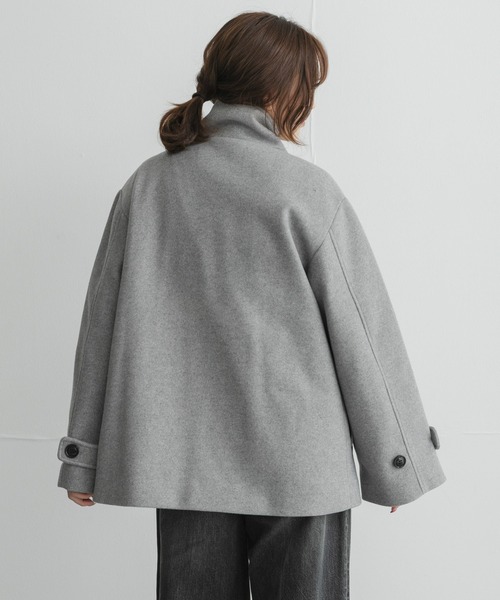 URBAN RESEARCH Sonny Label(アーバンリサーチサニーレーベル)の「メルトンジャージースタンドカラーコート(その他アウター・レディース・チャコールグレー/モカ/グレー・FREE)」の21枚目の写真