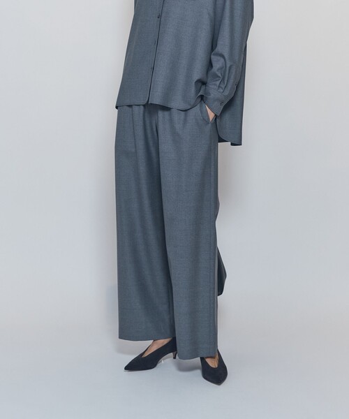 1er Arrondissement(プルミエアロンディスモン)の「ミックスウールイージーパンツ(その他パンツ・レディース・ネイビー/グレー・36/38)」の2枚目の写真