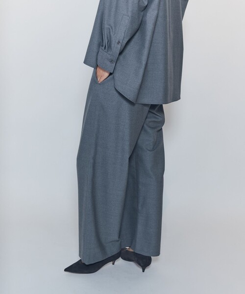 1er Arrondissement(プルミエアロンディスモン)の「ミックスウールイージーパンツ(その他パンツ・レディース・ネイビー/グレー・36/38)」の11枚目の写真