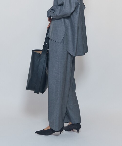 1er Arrondissement(プルミエアロンディスモン)の「ミックスウールイージーパンツ(その他パンツ・レディース・ネイビー/グレー・36/38)」の12枚目の写真