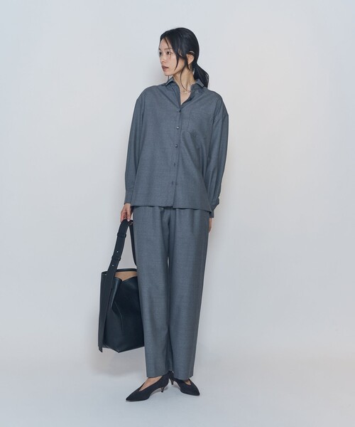 1er Arrondissement(プルミエアロンディスモン)の「ミックスウールイージーパンツ(その他パンツ・レディース・ネイビー/グレー・36/38)」の13枚目の写真