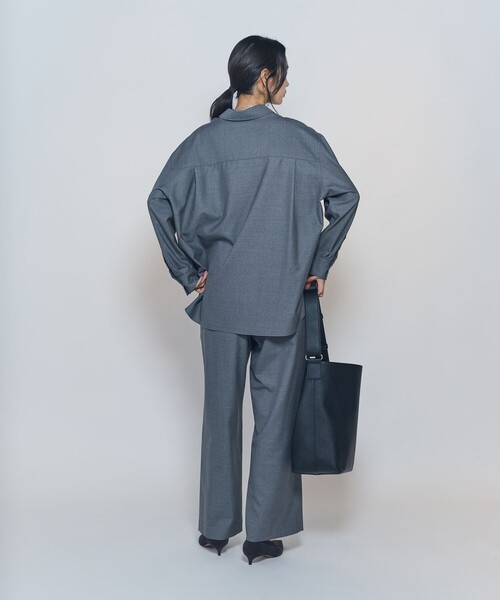 1er Arrondissement(プルミエアロンディスモン)の「ミックスウールイージーパンツ(その他パンツ・レディース・ネイビー/グレー・36/38)」の16枚目の写真