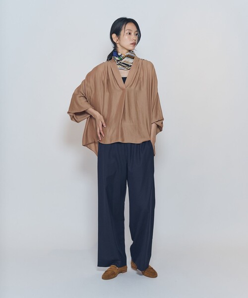 1er Arrondissement(プルミエアロンディスモン)の「ミックスウールイージーパンツ(その他パンツ・レディース・ネイビー/グレー・36/38)」の20枚目の写真