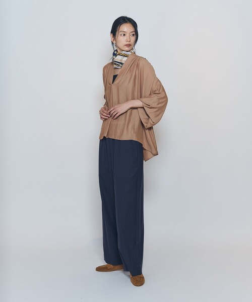 1er Arrondissement(プルミエアロンディスモン)の「ミックスウールイージーパンツ(その他パンツ・レディース・ネイビー/グレー・36/38)」の21枚目の写真