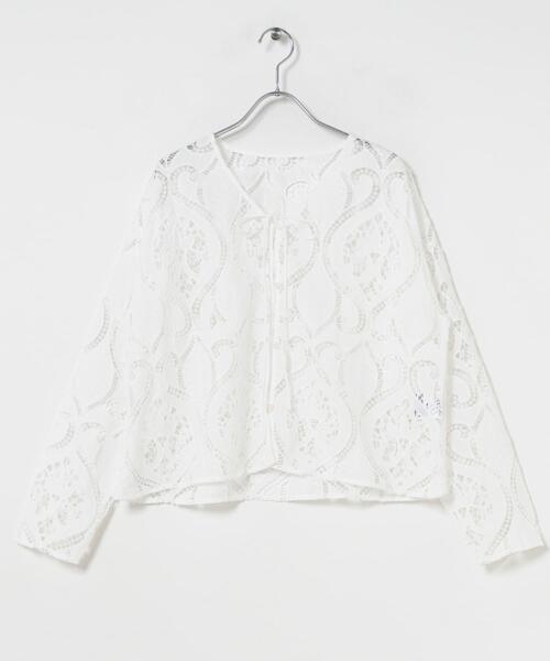 ITEMS URBANRESEARCH(アイテムズ アーバンリサーチ)の「カットワークレースブラウス(シャツ/ブラウス・レディース・ホワイト/ブラック/ブラウン・FREE)」の8枚目の写真