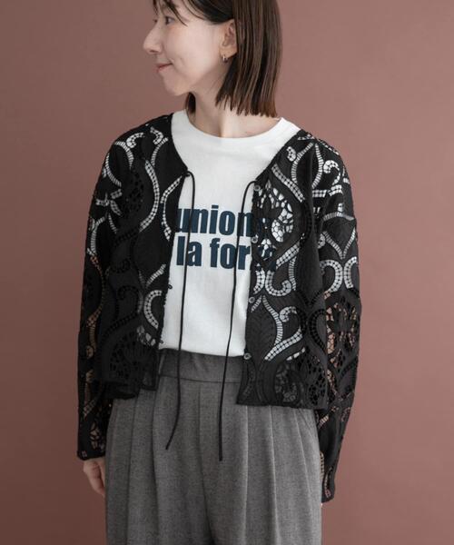ITEMS URBANRESEARCH(アイテムズ アーバンリサーチ)の「カットワークレースブラウス(シャツ/ブラウス・レディース・ホワイト/ブラック/ブラウン・FREE)」の12枚目の写真