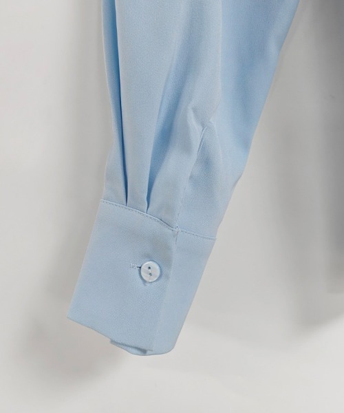 ONEP STAR(ワンピスター)の「2WAYボウタイ長袖ブラウス(シャツ/ブラウス・レディース・ホワイト/ブルー・X-LARGE/LARGE/MEDIUM)」の19枚目の写真