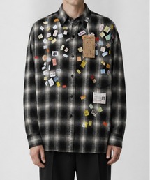 MIHARAYASUHIRO | 【Maison MIHARAYASUHIRO / メゾンミハラヤスヒロ】PRICE STICKER CHECK SHIRT(シャツ/ブラウス)