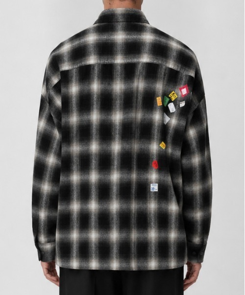 MIHARAYASUHIRO(ミハラヤスヒロ)の「【Maison MIHARAYASUHIRO / メゾンミハラヤスヒロ】PRICE STICKER CHECK SHIRT(シャツ/ブラウス・メンズ・ブラック・46/44)」の2枚目の写真