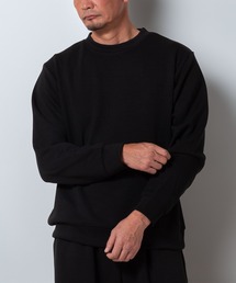 (SA) ストレッチ 無地 ワイド スウェット