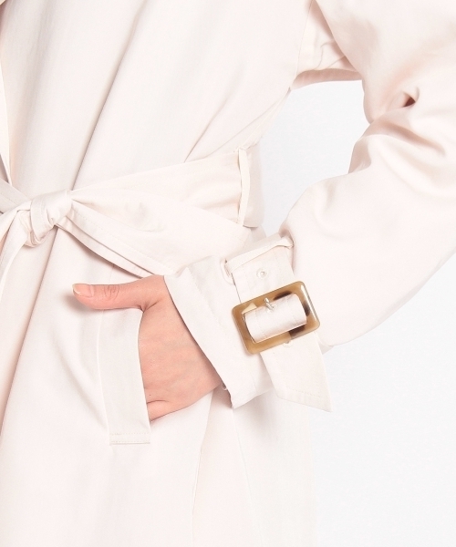 AG by aquagirl(エージーバイアクアガール)の「ツイルトレンチ風コート(トレンチコート・レディース・ブラック/ベージュ/ホワイト・38)」の8枚目の写真