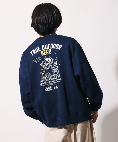 KAVU(カブー)の「KAVU/カブー 限定展開 KAVU×ORION 別注 ビッグシルエット アニマルバックプリント クルーネック スウェット BEER&GRASS(スウェット・メンズ・アッシュグレー/ブラック/ベージュ/ネイビー・SMALL/MEDIUM/LARGE)」の18枚目の写真