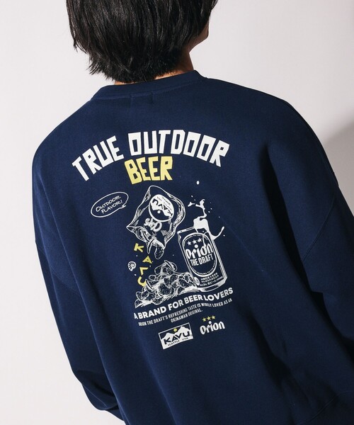 KAVU(カブー)の「KAVU/カブー 限定展開 KAVU×ORION 別注 ビッグシルエット アニマルバックプリント クルーネック スウェット BEER&GRASS(スウェット・メンズ・アッシュグレー/ブラック/ベージュ/ネイビー・SMALL/MEDIUM/LARGE)」の19枚目の写真