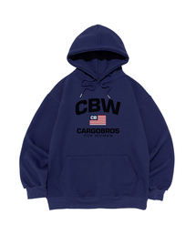 [起毛選択] CBW アメリカンクラシックロゴフードパーカー (ブルー)