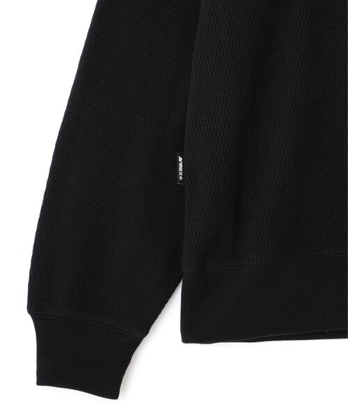 AVIREX(アヴィレックス)の「《直営店限定》HONEYCOMB HENRY L/S RIB T-SHIRT / ハニカム ヘンリー 長袖Tシャツ / AVIREX / アヴィレックス(Tシャツ/カットソー・メンズ・ブラック/キナリ・M/2XL/XL/L)」の10枚目の写真