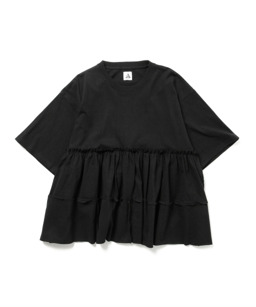 Ray BEAMS（レイビームス）の「Yuumi ARIA / PATCH WORK Tシャツ（Tシャツ/カットソー・レディース・ホワイト/ブラック/ワイン・ONE SIZE）」の6枚目の写真