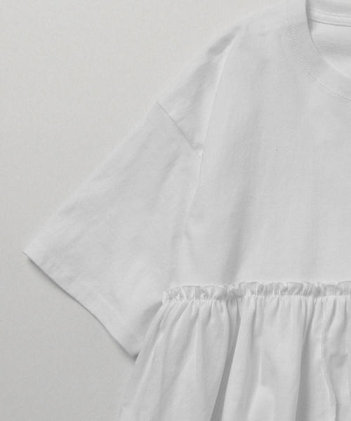 Ray BEAMS（レイビームス）の「Yuumi ARIA / PATCH WORK Tシャツ（Tシャツ/カットソー・レディース・ホワイト/ブラック/ワイン・ONE SIZE）」の8枚目の写真