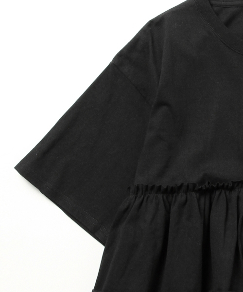 Ray BEAMS（レイビームス）の「Yuumi ARIA / PATCH WORK Tシャツ（Tシャツ/カットソー・レディース・ホワイト/ブラック/ワイン・ONE SIZE）」の10枚目の写真