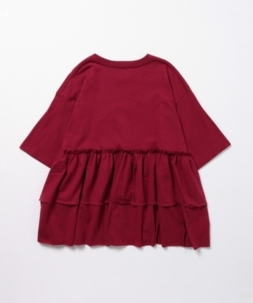 Ray BEAMS（レイビームス）の「Yuumi ARIA / PATCH WORK Tシャツ（Tシャツ/カットソー・レディース・ホワイト/ブラック/ワイン・ONE SIZE）」の12枚目の写真