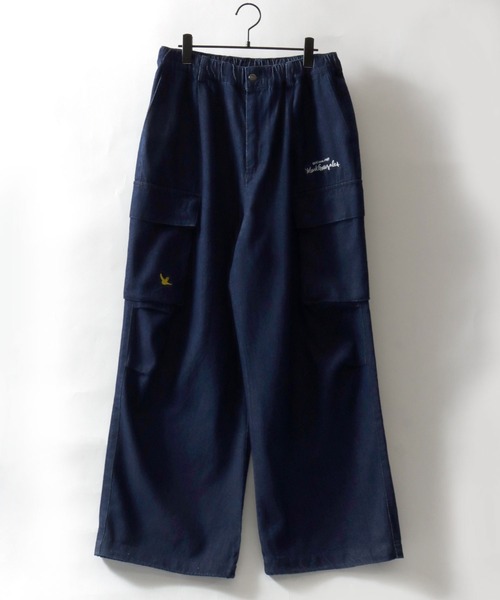 Mark Gonzales(マーク・ゴンザレス)の「MARK GONZALES ARTWORK COLLECTION/マークゴンザレス 別注 ヴィンテージライク ワンポイント刺繍 ワイドデニムカーゴパンツ(カーゴパンツ・メンズ・ブルー/ブラック系その他/ブラック/ネイビー・M/L/XL)」の8枚目の写真