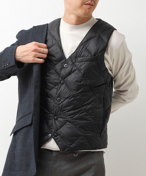 セール】【TAION/タイオン】SINGLE SNAP BUTTON DOWN GILET 26AW