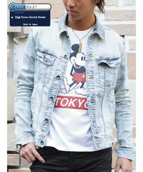 JACKROSE（ジャックローズ）の「クールマックス ハイパーストレッチデニムGジャン（デニムジャケット・メンズ・ケミカルウォッシュ/サックスブルー/インディゴブルー・M/L/XL）」の12枚目の写真