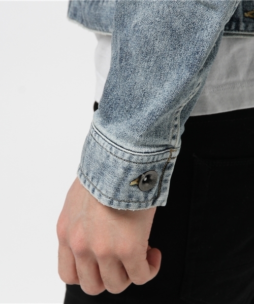 JACKROSE（ジャックローズ）の「クールマックス ハイパーストレッチデニムGジャン（デニムジャケット・メンズ・ケミカルウォッシュ/サックスブルー/インディゴブルー・M/L/XL）」の19枚目の写真