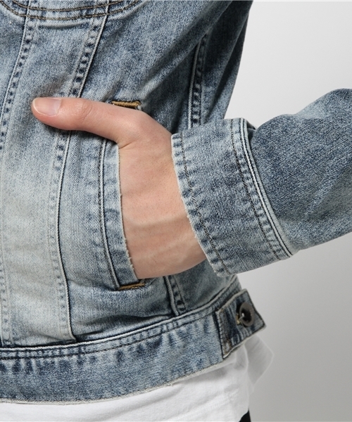 JACKROSE（ジャックローズ）の「クールマックス ハイパーストレッチデニムGジャン（デニムジャケット・メンズ・ケミカルウォッシュ/サックスブルー/インディゴブルー・M/L/XL）」の21枚目の写真