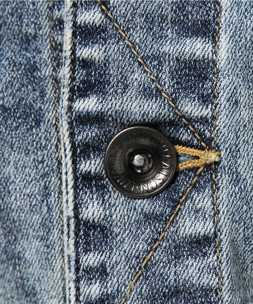 JACKROSE（ジャックローズ）の「クールマックス ハイパーストレッチデニムGジャン（デニムジャケット・メンズ・ケミカルウォッシュ/サックスブルー/インディゴブルー・M/L/XL）」の16枚目の写真