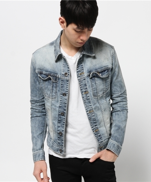 JACKROSE（ジャックローズ）の「クールマックス ハイパーストレッチデニムGジャン（デニムジャケット・メンズ・ケミカルウォッシュ/サックスブルー/インディゴブルー・M/L/XL）」の17枚目の写真