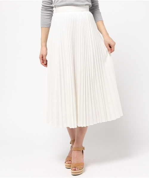 MOUSSY（マウジー）の「TR LONG PLEATS SK/F（スカート・レディース・オフホワイト/ライトブルー/ライトベージュ・1/2）」の12枚目の写真