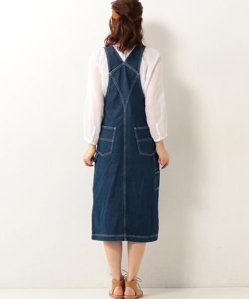 coen（コーエン）の「SMITHオーバーオールスカート（デニムスカート・レディース・ネイビー・MEDIUM/LARGE）」の3枚目の写真