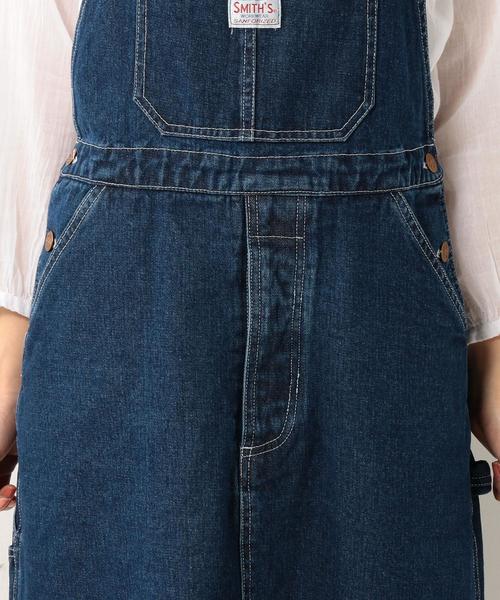 coen（コーエン）の「SMITHオーバーオールスカート（デニムスカート・レディース・ネイビー・MEDIUM/LARGE）」の4枚目の写真
