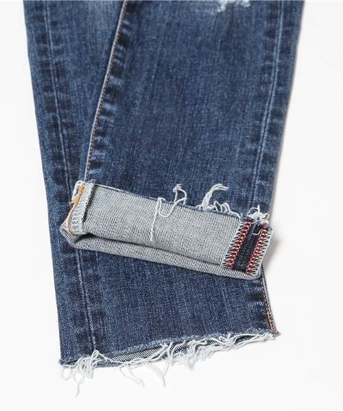 MOUSSY（マウジー）の「fringe cropped Skinny（デニムパンツ・レディース・ライトブルー/ブルー・27inch/26inch/24inch/25inch/23inch）」の3枚目の写真