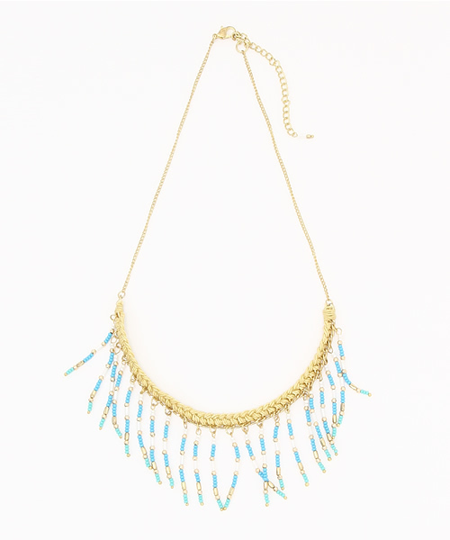 チャイハネ(チャイハネ)の「【チャイハネ】ビージェネックレス(ネックレス・レディース・ブルー/ピンク/ホワイト/グリーン・FREE)」の2枚目の写真