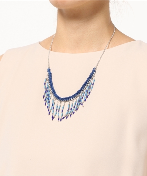 チャイハネ(チャイハネ)の「【チャイハネ】ビージェネックレス(ネックレス・レディース・ブルー/ピンク/ホワイト/グリーン・FREE)」の6枚目の写真