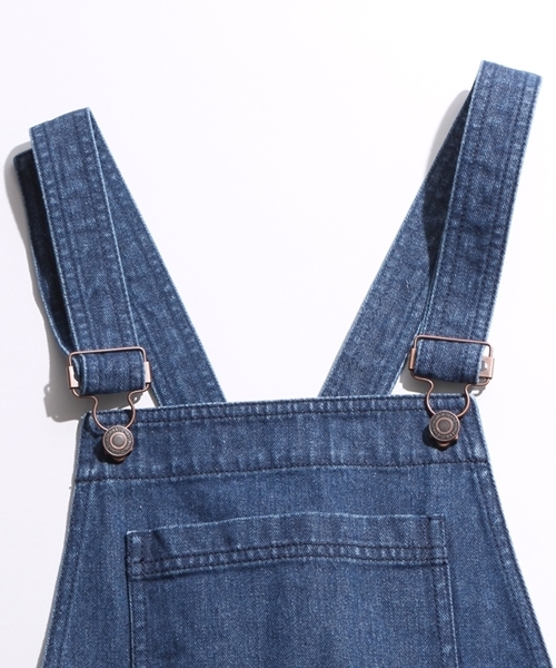 WEGO（ウィゴー）の「WEGO/ベーシックジャンパースカート（ジャンパースカート・レディース・ワインレッド/インディゴブルー/ダークインディゴブルー/ブラック・FREE）」の7枚目の写真