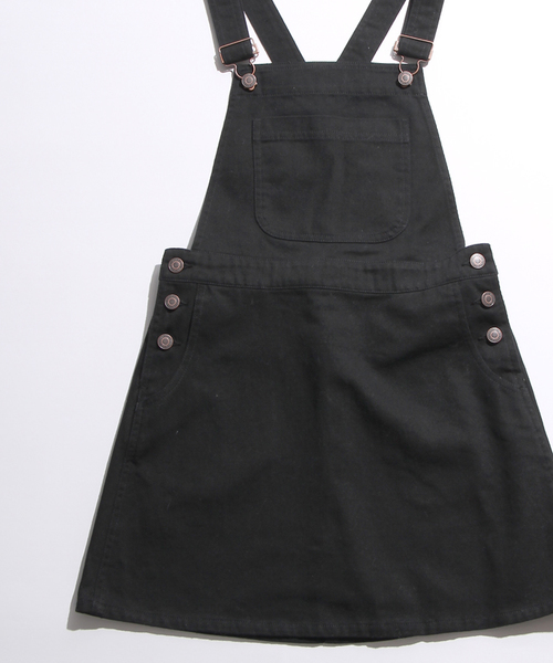 WEGO（ウィゴー）の「WEGO/ベーシックジャンパースカート（ジャンパースカート・レディース・ワインレッド/インディゴブルー/ダークインディゴブルー/ブラック・FREE）」の12枚目の写真