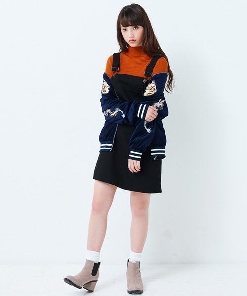 WEGO（ウィゴー）の「WEGO/ベーシックジャンパースカート（ジャンパースカート・レディース・ワインレッド/インディゴブルー/ダークインディゴブルー/ブラック・FREE）」の18枚目の写真