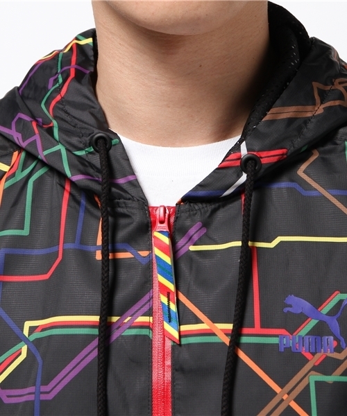 PUMA（プーマ）の「PUMA X DR T7 SAVANNAH（ナイロンジャケット・メンズ・ホワイト/ブラック・X-SMALL/SMALL/MEDIUM/LARGE）」の13枚目の写真