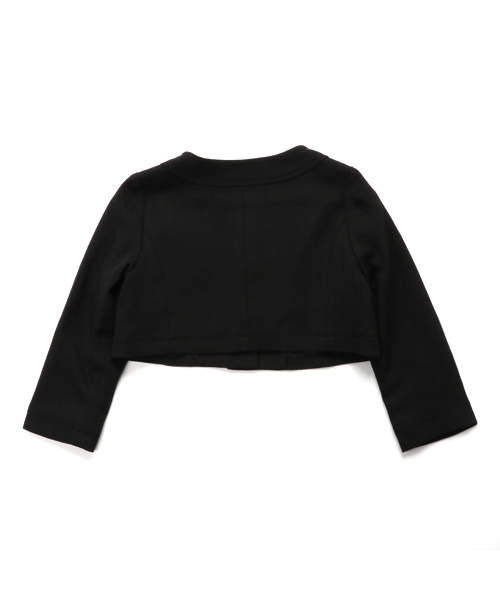 COMME CA ISM（コムサイズム）の「ノーカラージャケット(100cm-130cm)（ノーカラージャケット・キッズ・ホワイト/ブラック・100cm/130cm/120cm/110cm）」の3枚目の写真