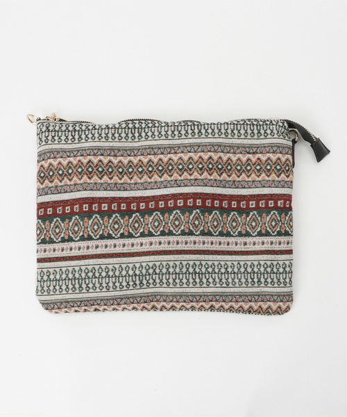 SpRay(スプレイ)の「JQ2WAYクラッチ/ジャガードクラッチ/2WAY(クラッチバッグ・レディース・ブルー/ホワイト×ブラック/ブラック/オレンジ/ベージュ/ネイビー・FREE)」の15枚目の写真