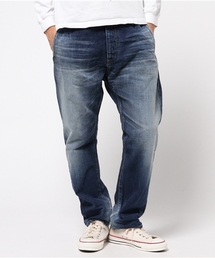 アカミミデニムロールアップパンツ-ノーダメージ