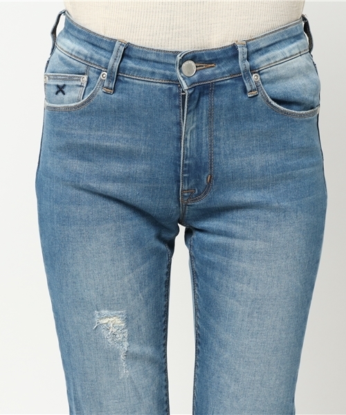 RES DENIM（レスデニム）の「RES DENIM/KITTY SKINNY /レスデニム/スキニー ダメージ クラッシュデニム（デニムパンツ・レディース・インディゴブルー・26inch）」の5枚目の写真