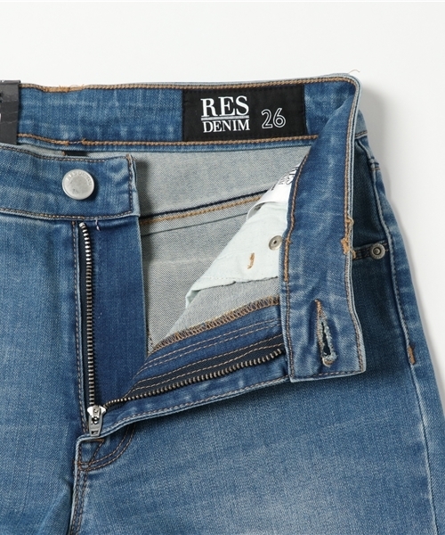 RES DENIM（レスデニム）の「RES DENIM/KITTY SKINNY /レスデニム/スキニー ダメージ クラッシュデニム（デニムパンツ・レディース・インディゴブルー・26inch）」の10枚目の写真