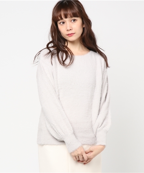 one after another NICE CLAUP（ワンアフターアナザーナイスクラップ）の「ふわふわフェザーニット（ニット/セーター・レディース・ライトグレー/ピンク/パープル系その他/アイボリー・FREE）」の13枚目の写真